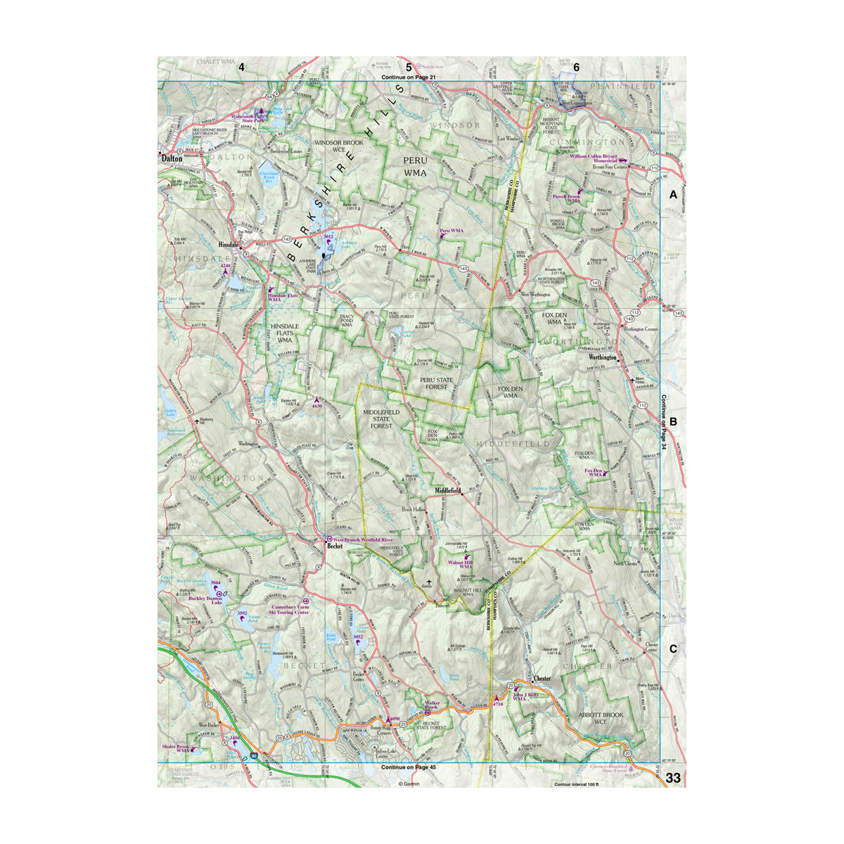 DeLorme® Atlas & Gazetteer Paper Maps Massachusetts