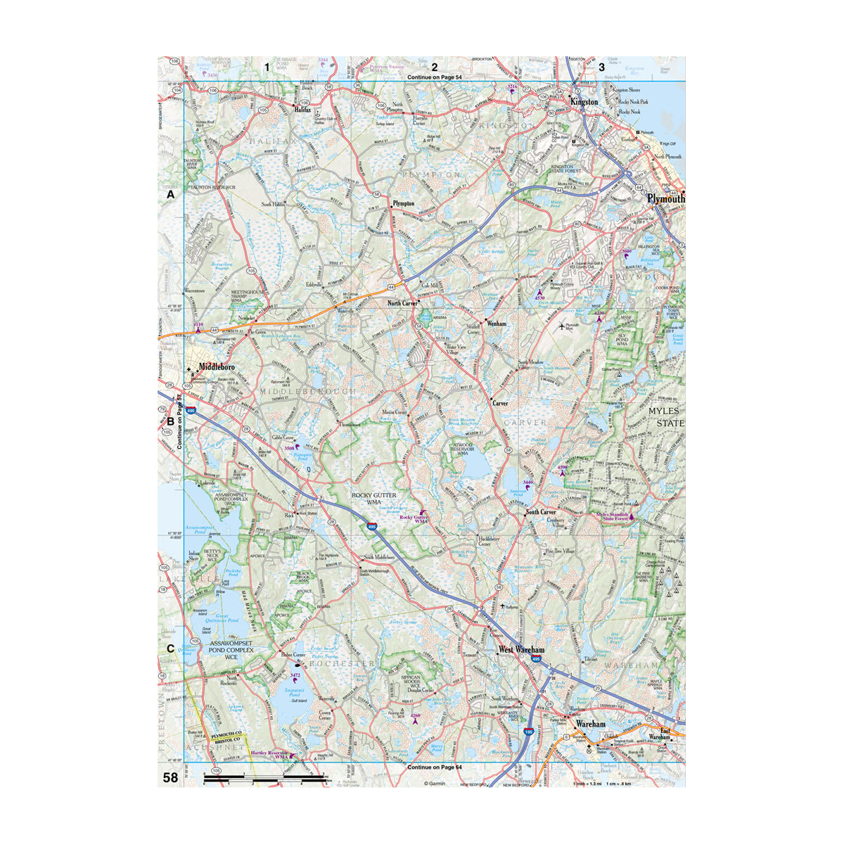 DeLorme® Atlas & Gazetteer Paper Maps Massachusetts