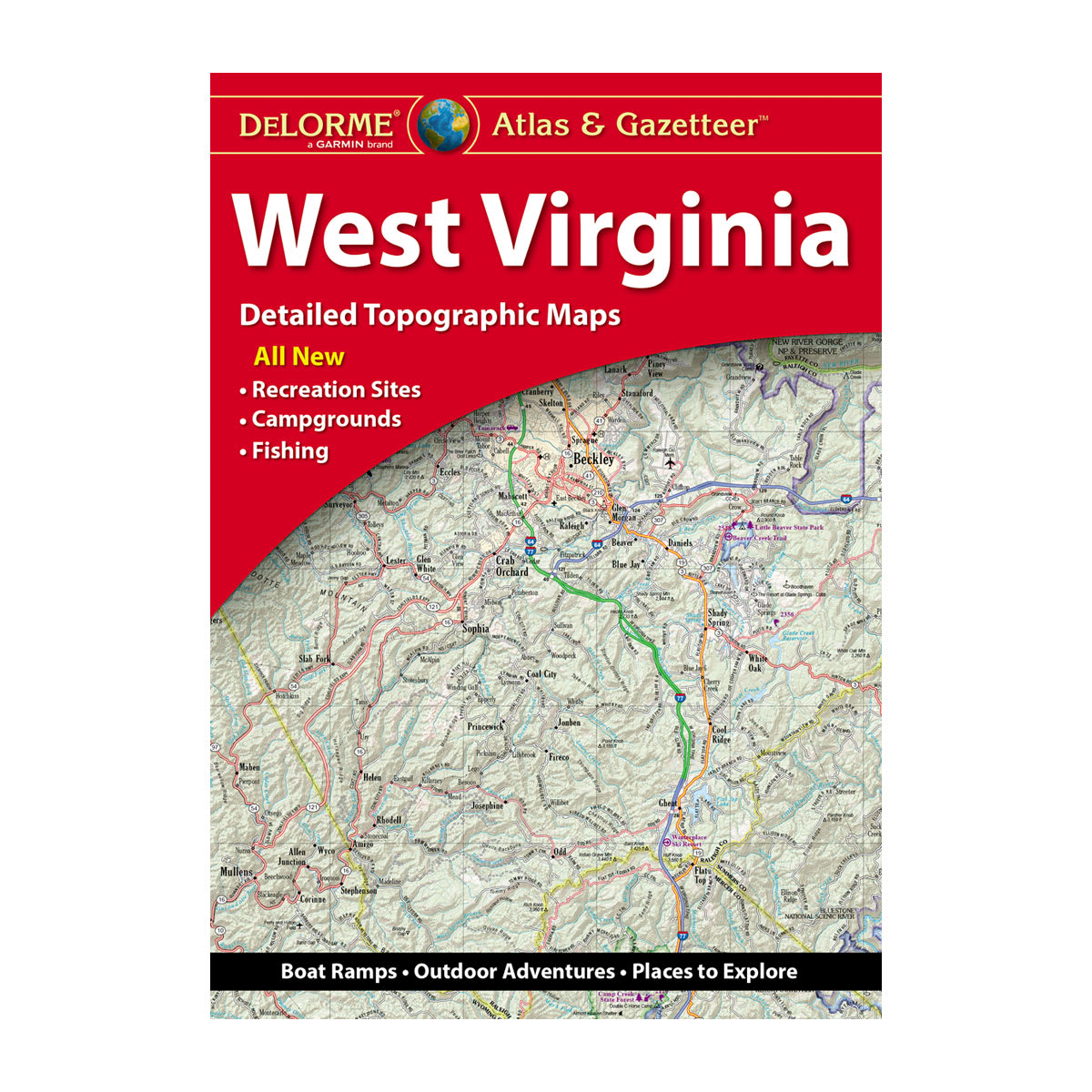 DeLorme® Atlas & Gazetteer Paper Maps West Virginia
