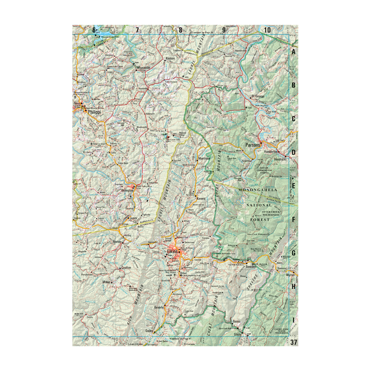 DeLorme® Atlas & Gazetteer Paper Maps West Virginia
