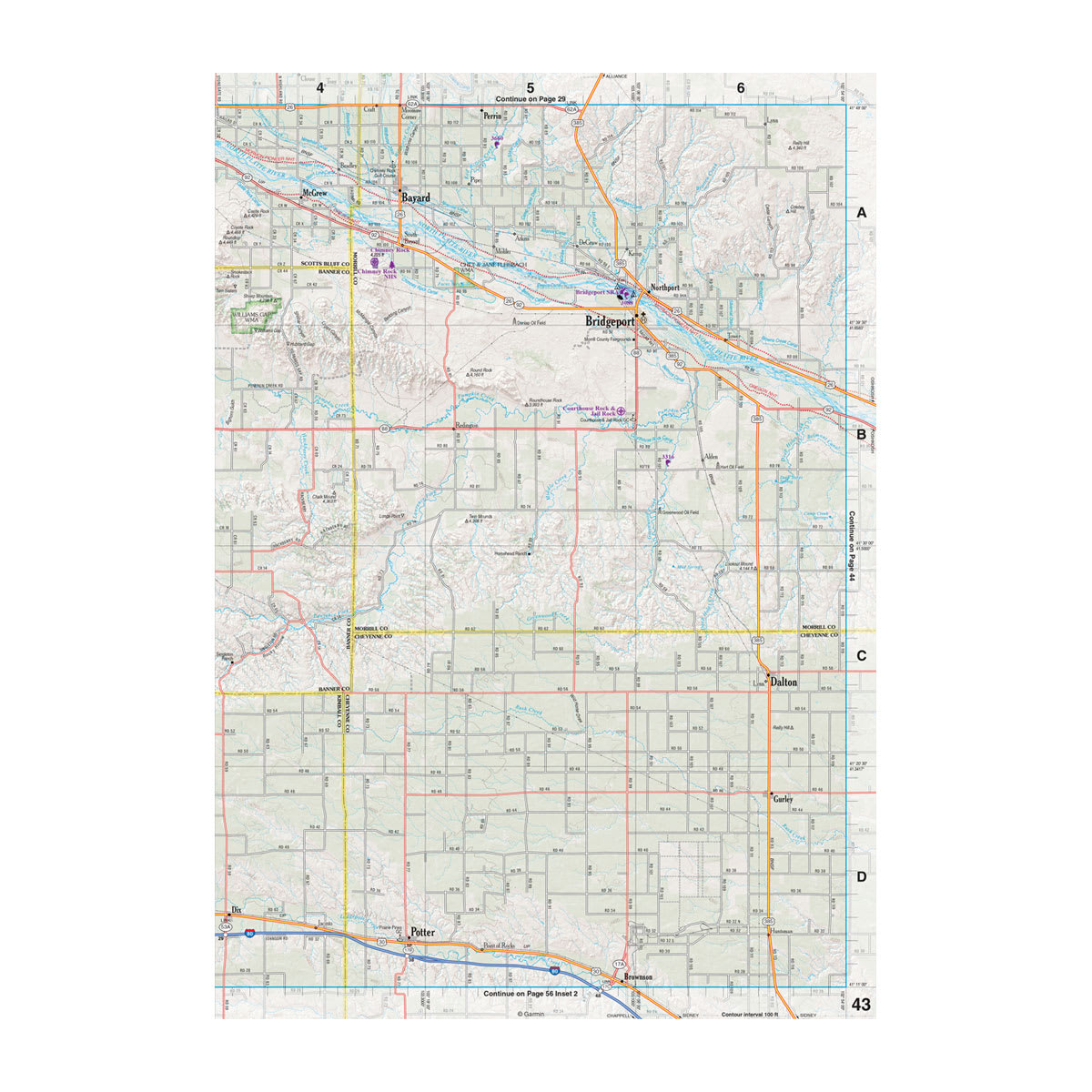 DeLorme® Atlas & Gazetteer Paper Maps Nebraska