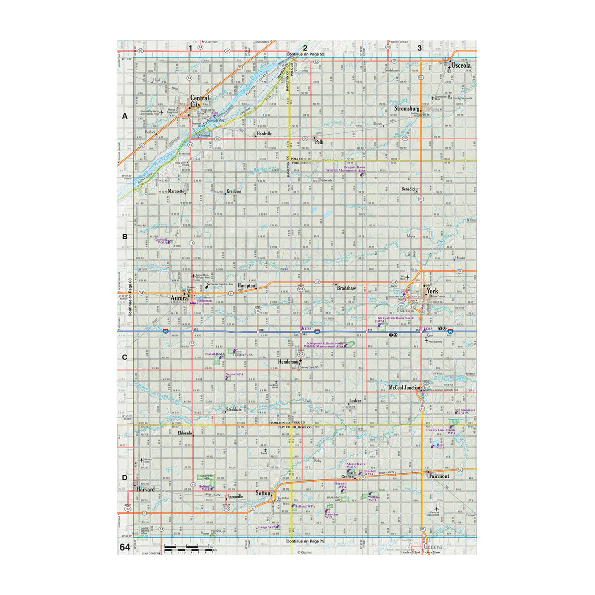DeLorme® Atlas & Gazetteer Paper Maps Nebraska