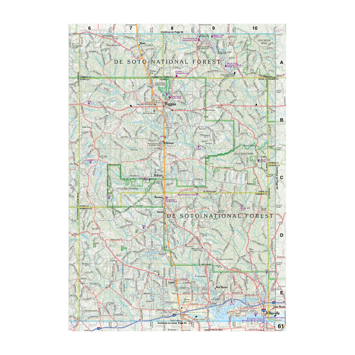 DeLorme® Atlas & Gazetteer Paper Maps Mississippi