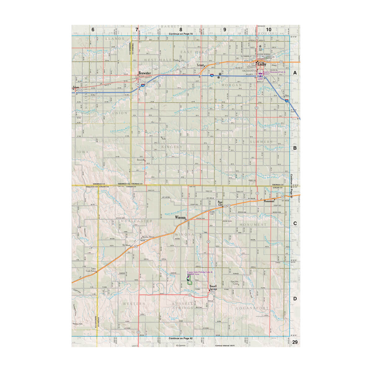 DeLorme® Atlas & Gazetteer Paper Maps Kansas