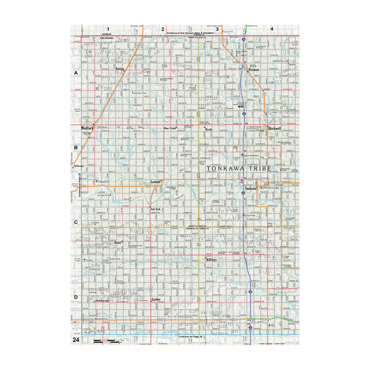 DeLorme® Atlas & Gazetteer Paper Maps Oklahoma