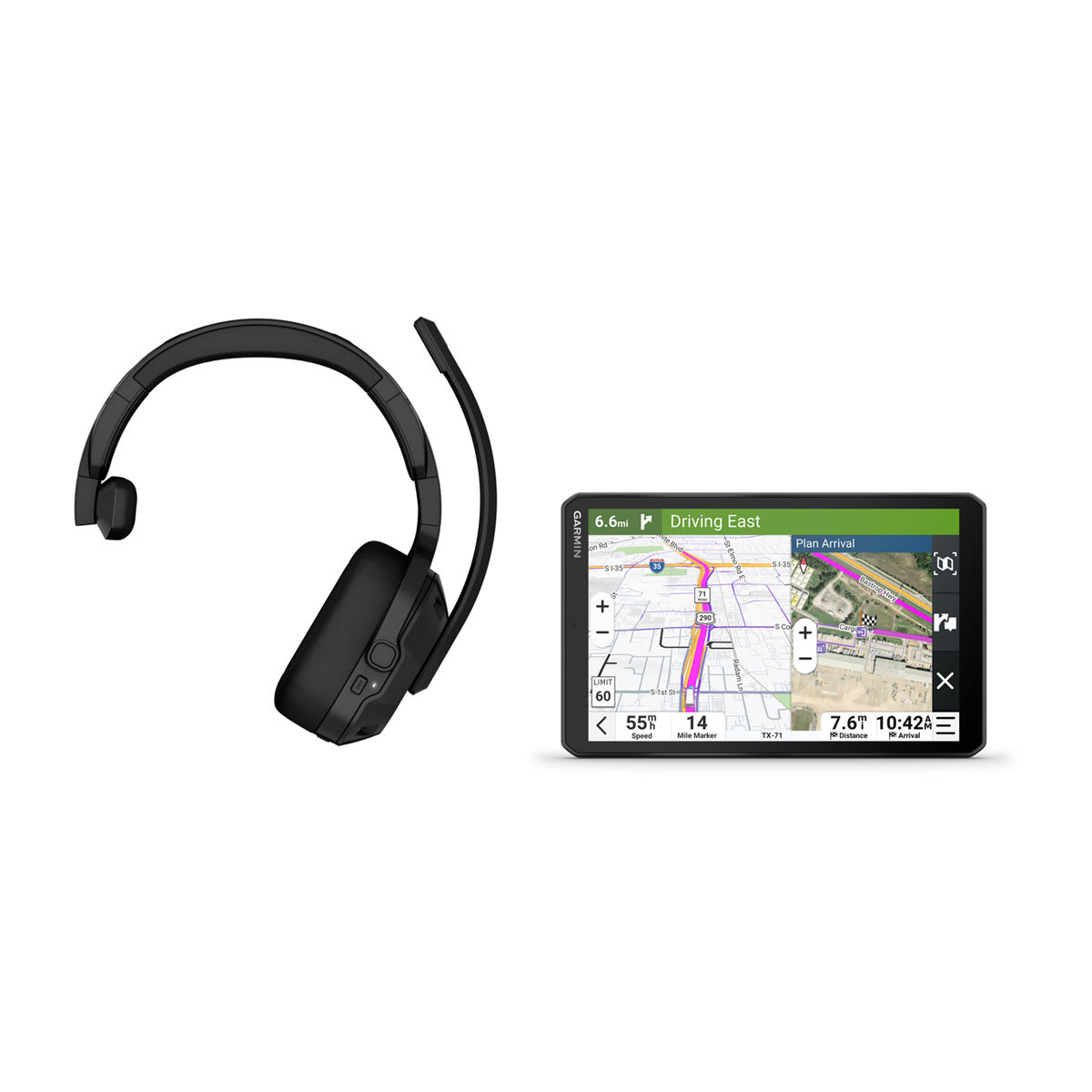 dēzl™ OTR820/LGV820 8\" GPS Truck Navigator with dēzl™ Headset 110