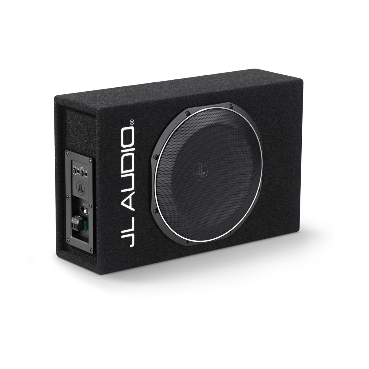 JL Audio PowerWedge+™ TW1 Amplified Enclosed Car Subwoofer Single 12\" TW1 Subwoofer and Built-In Amplifier (ACS112LG-TW1)
