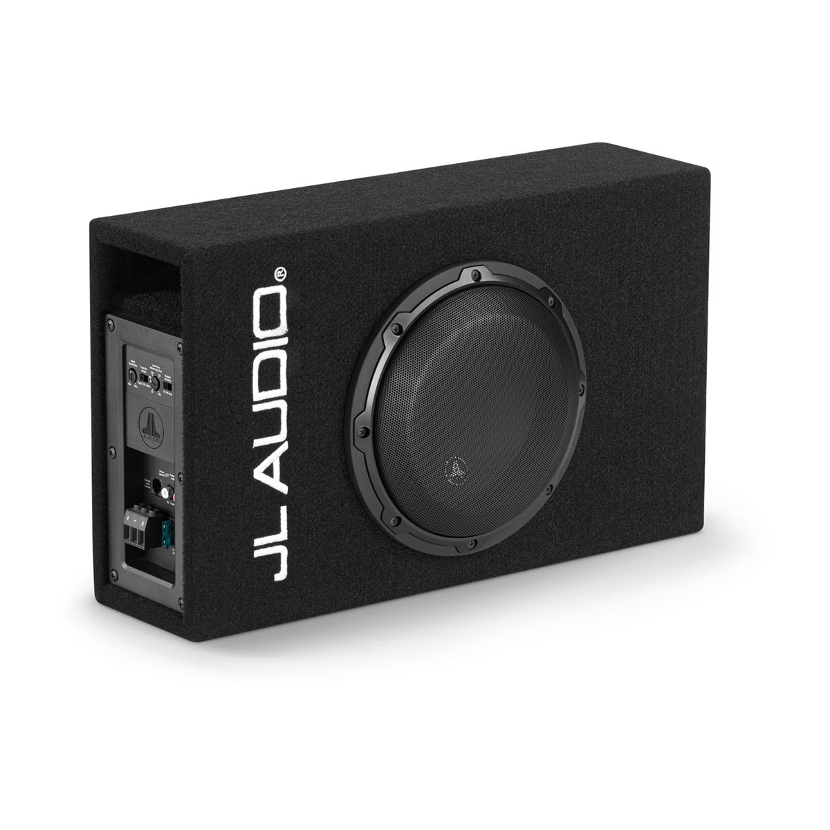 JL Audio MicroSub+™ W3v3 Enclosed Car Subwoofer Single 8\" W3v3 Subwoofer and Built-in Amplifier (ACP108LG-W3v3)