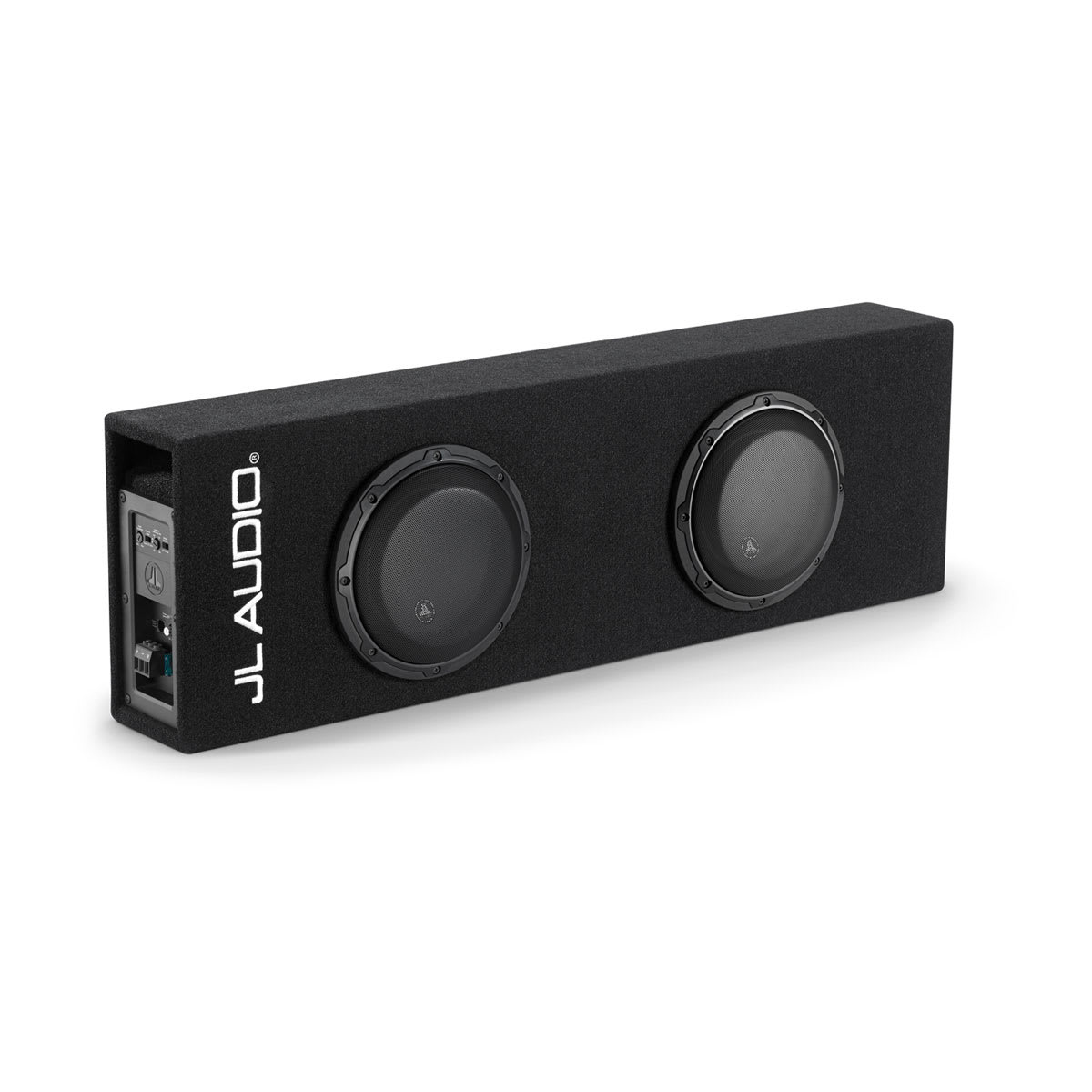 JL Audio MicroSub+™ W3v3 Enclosed Car Subwoofer Dual 8\" W3v3 Subwoofer and Built-in Amplifier (ACP208LG-W3v3)