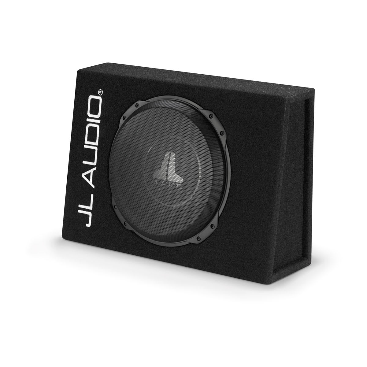 JL Audio PowerWedge™ TW3 Enclosed Car Subwoofer Single 12\" TW3 Subwoofer, Truck-Style Box (CS112TG-TW3)