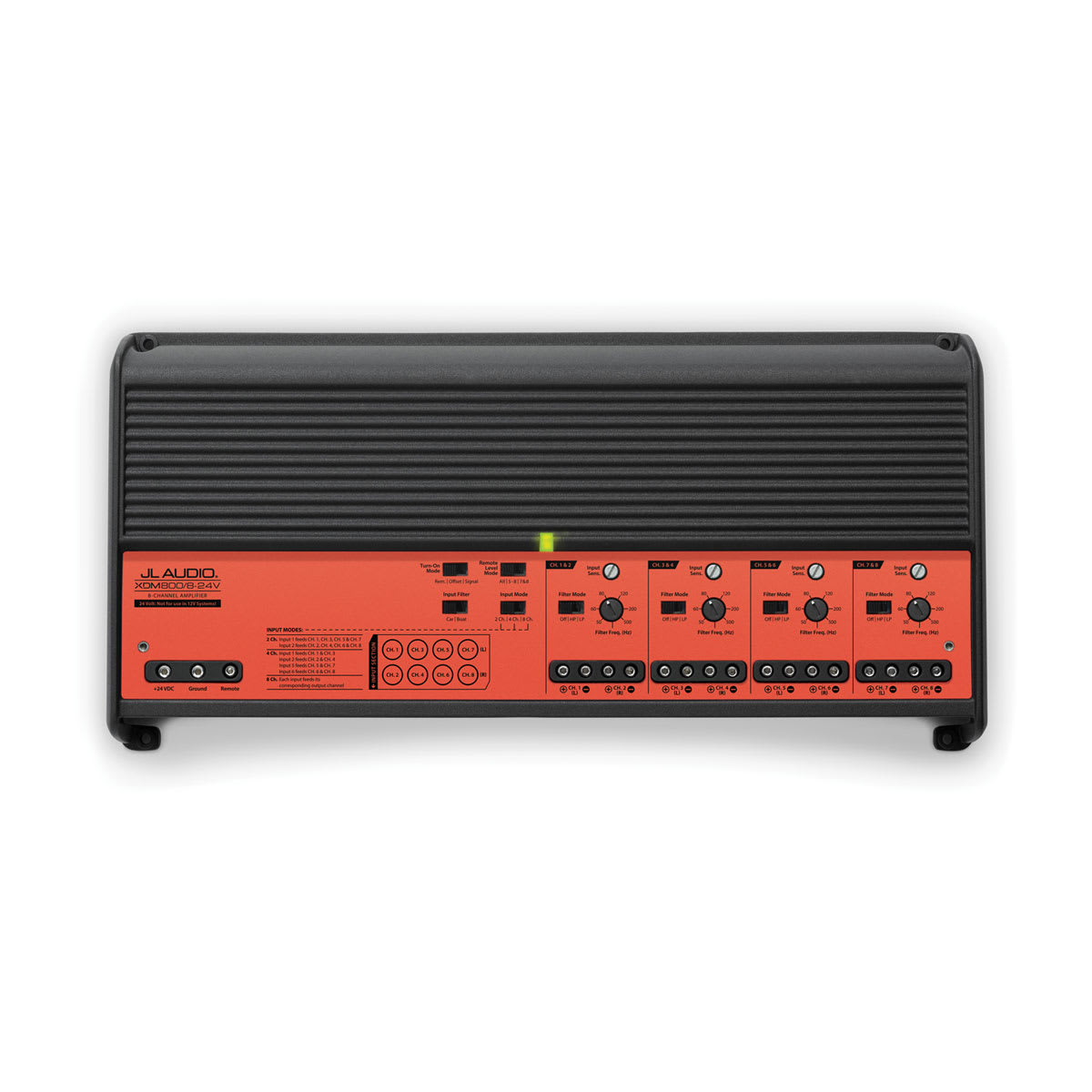 JL Audio® XDM Car and Marine Amplifier 8 Channel Full-Range Car and Marine Amplifier for 24 V Systems (800 W) (XDM800/8-24V)