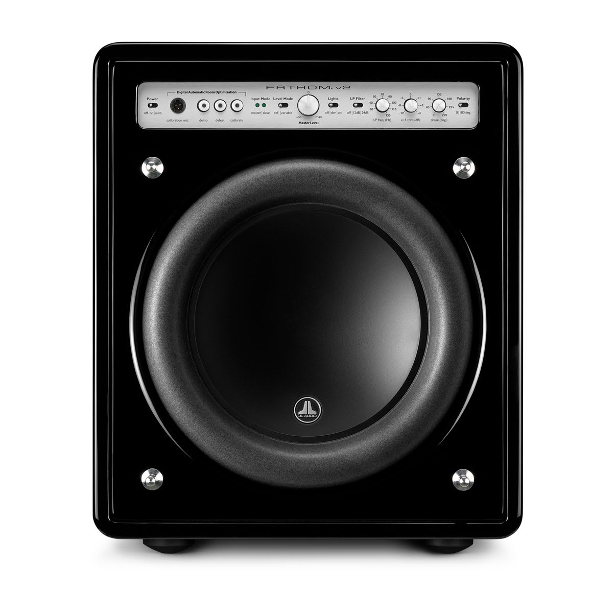 JL Audio Fathom™ v2 Powered Subwoofers 10\" with Gloss Black Finish (f110v2-GLOSS)