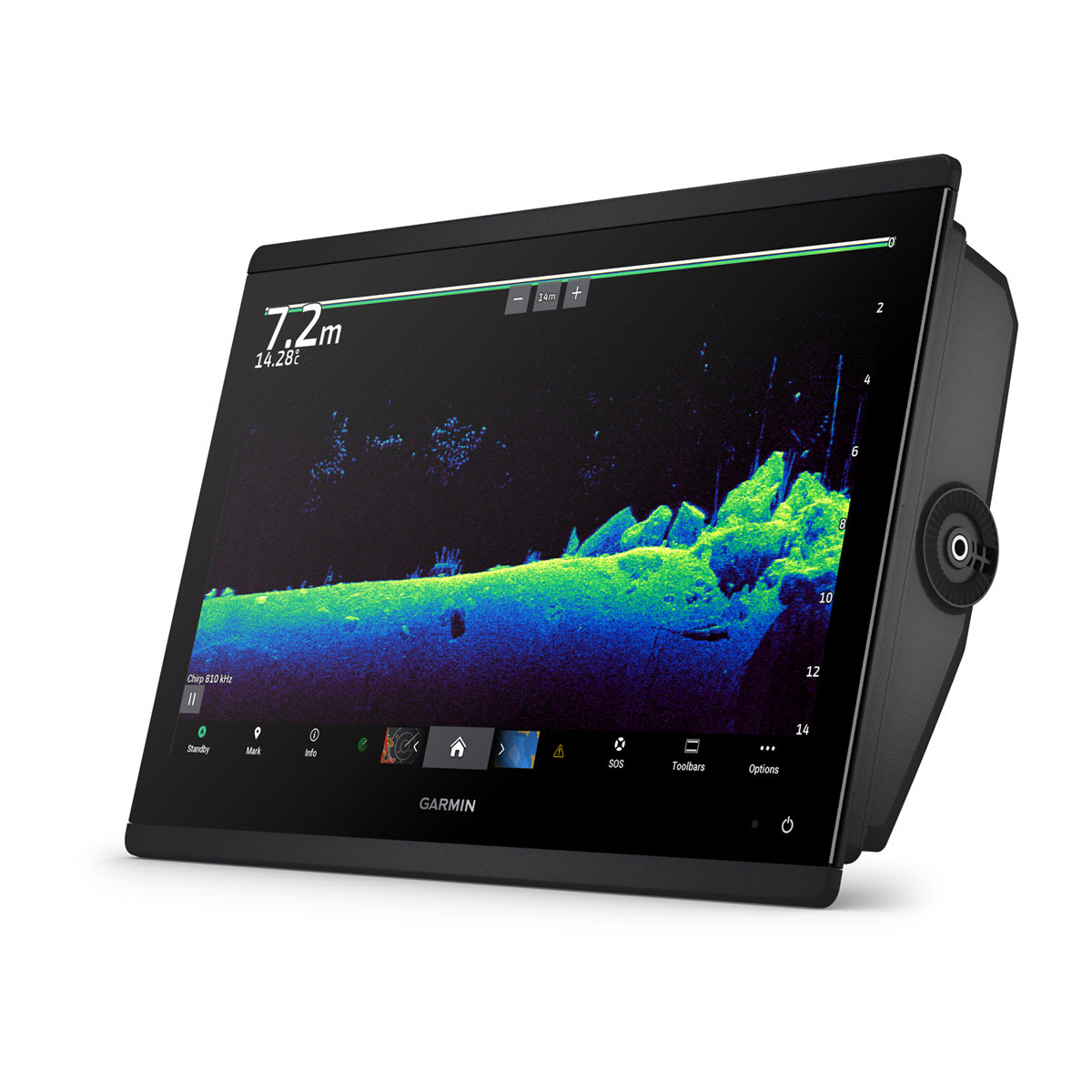 GPSMAP® 1623xsv SideVü, ClearVü and Traditional CHIRP Sonar with Worldwide Basemap