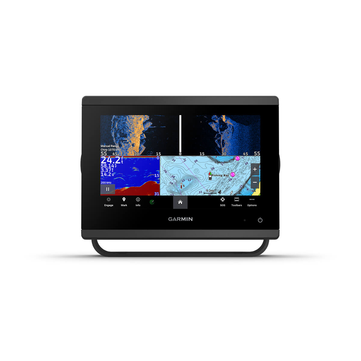 GPSMAP® 743xsv SideVü, ClearVü and Traditional CHIRP Sonar with Mapping