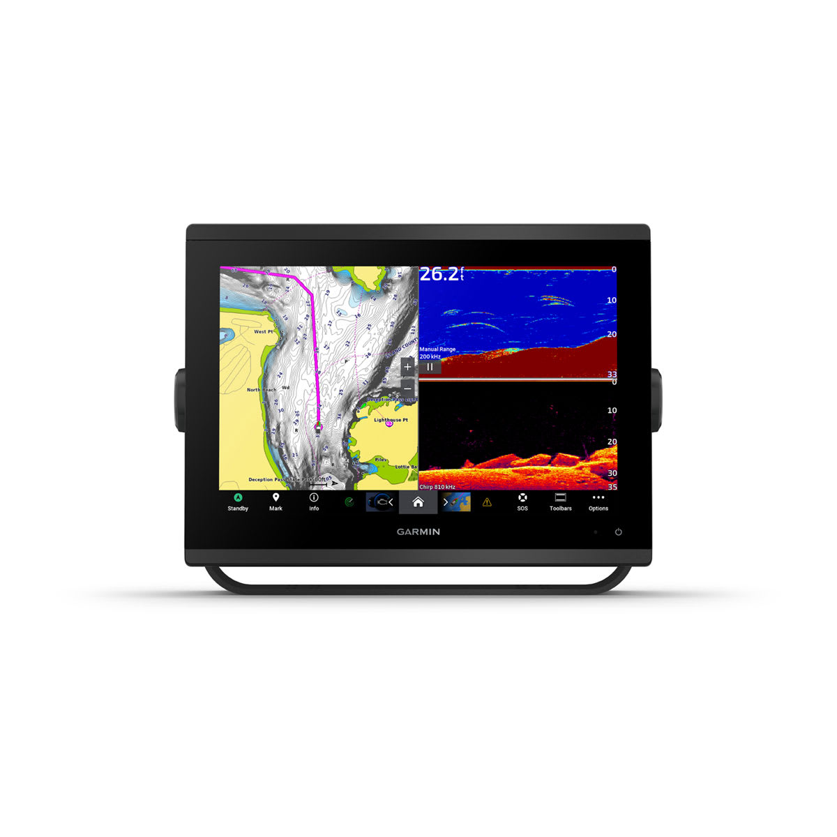 GPSMAP® 1243xsv SideVü, ClearVü and Traditional CHIRP Sonar with Mapping