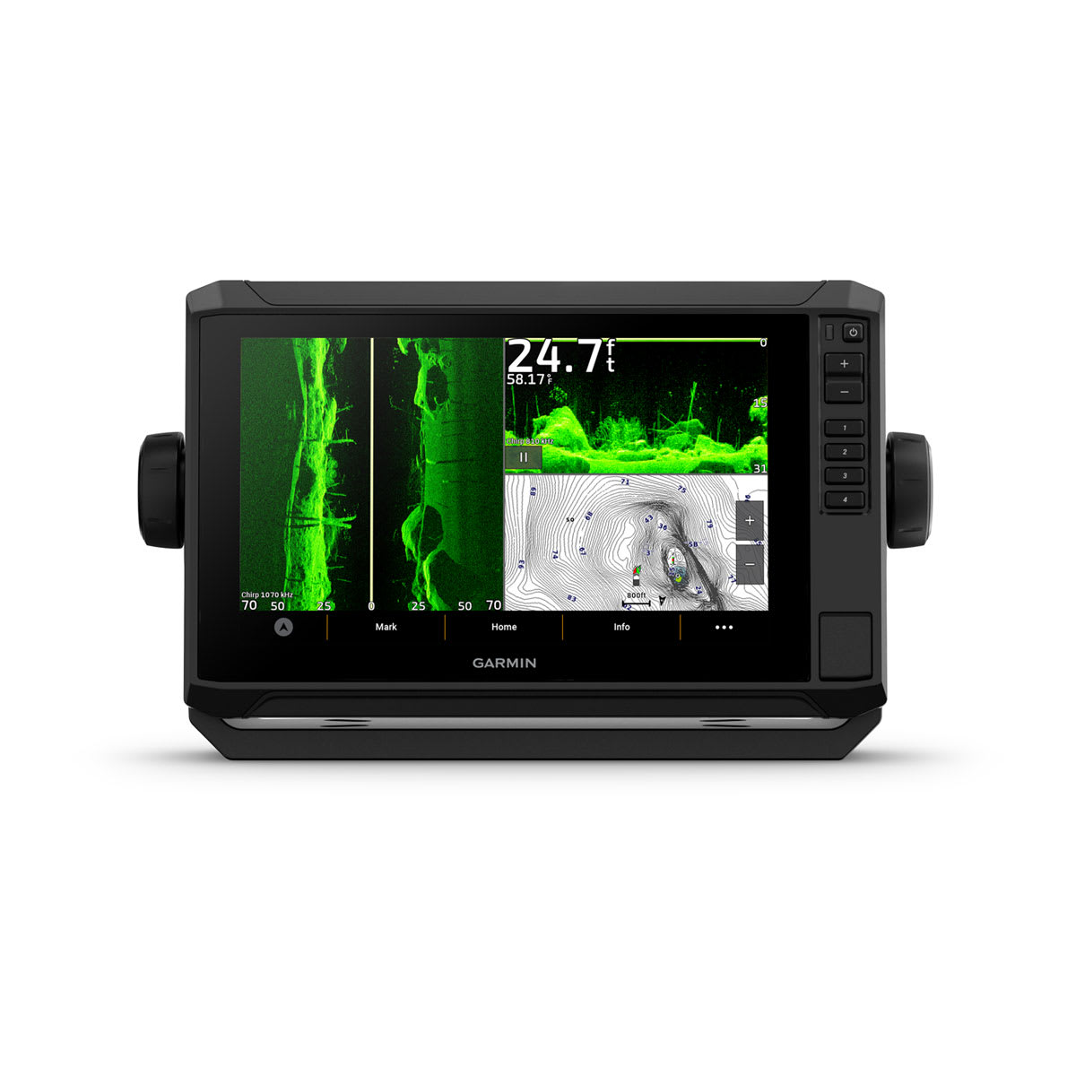 ECHOMAP™ UHD2 9" sv Chartplotters 93sv without Transducer; Includes Garmin Navionics+ U.S. Inland Mapping