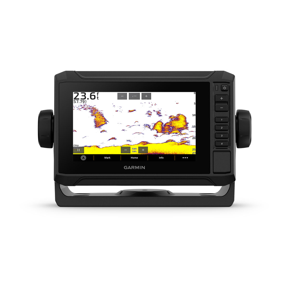 ECHOMAP™ UHD2 6" sv Chartplotters 64sv with GT54UHD-TM Transducer and Garmin Navionics+ U.S. Coastal & Great Lakes Mapping