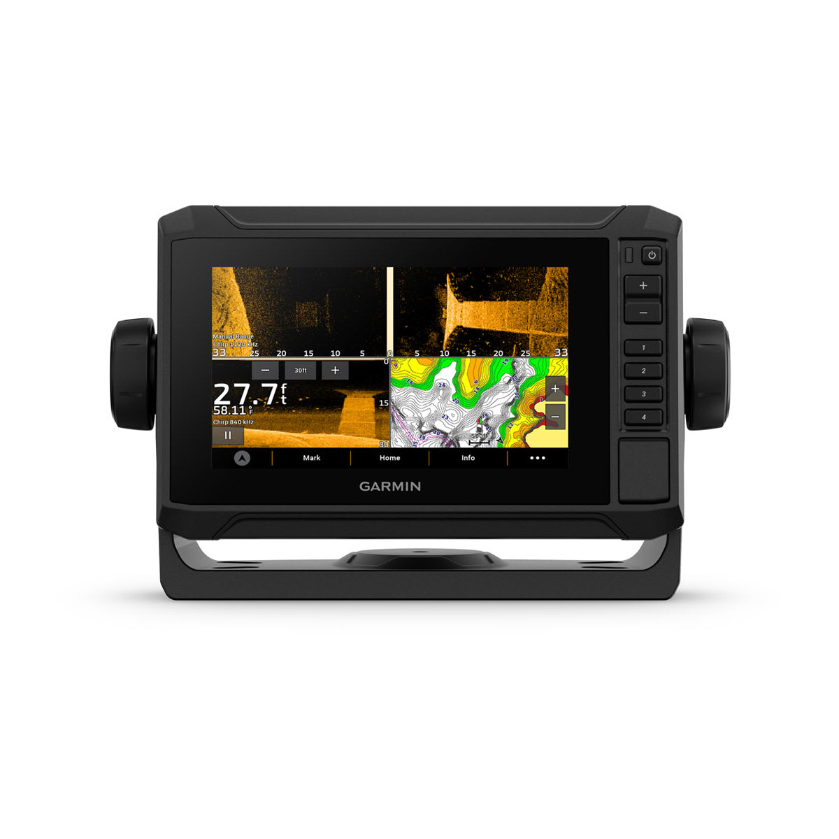 ECHOMAP™ UHD2 6" sv Chartplotters 64sv with GT54UHD-TM Transducer and Garmin Navionics+ U.S. Coastal & Great Lakes Mapping