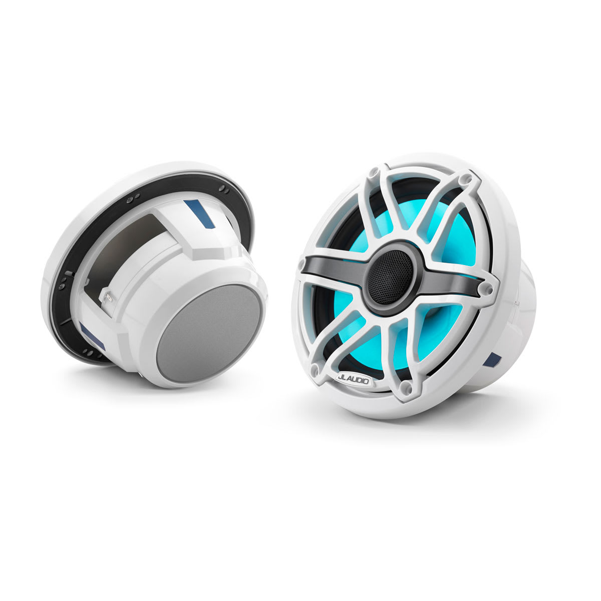JL Audio® M6 Marine  Speakers 7.7\" with LED and White Sport Grille (M6-770X-S-GwGw-i)