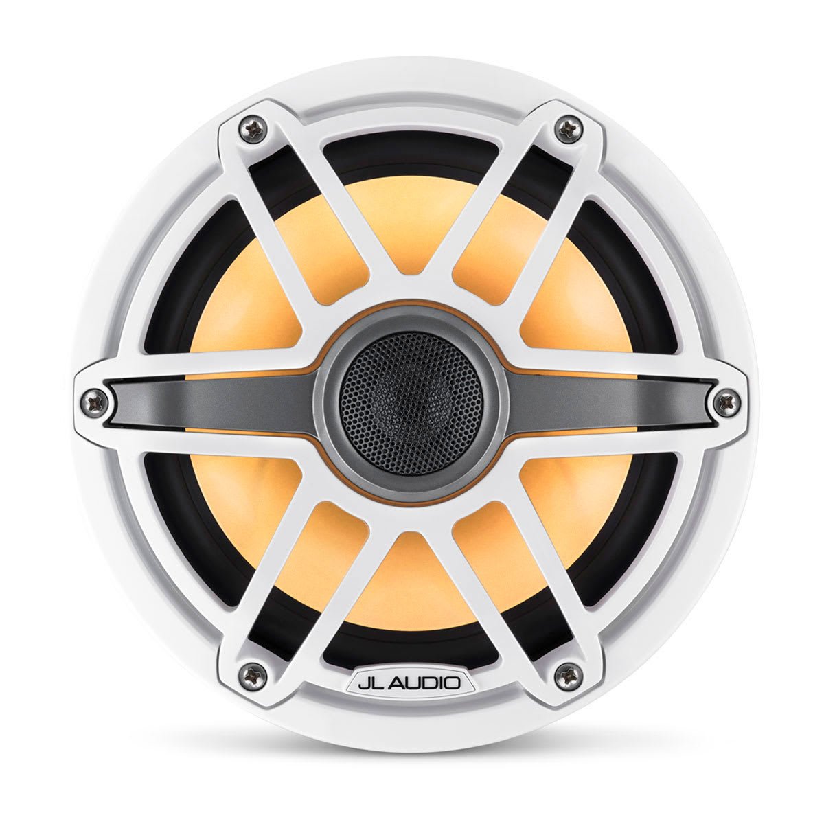 JL Audio® M6 Marine  Speakers 7.7\" with LED and White Sport Grille (M6-770X-S-GwGw-i)