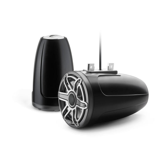 JL Audio® M6 Enclosed Tower Speakers 7.7\" with Titanium Sport Grille (M6-770ETXv3-Sb-S-GmTi)