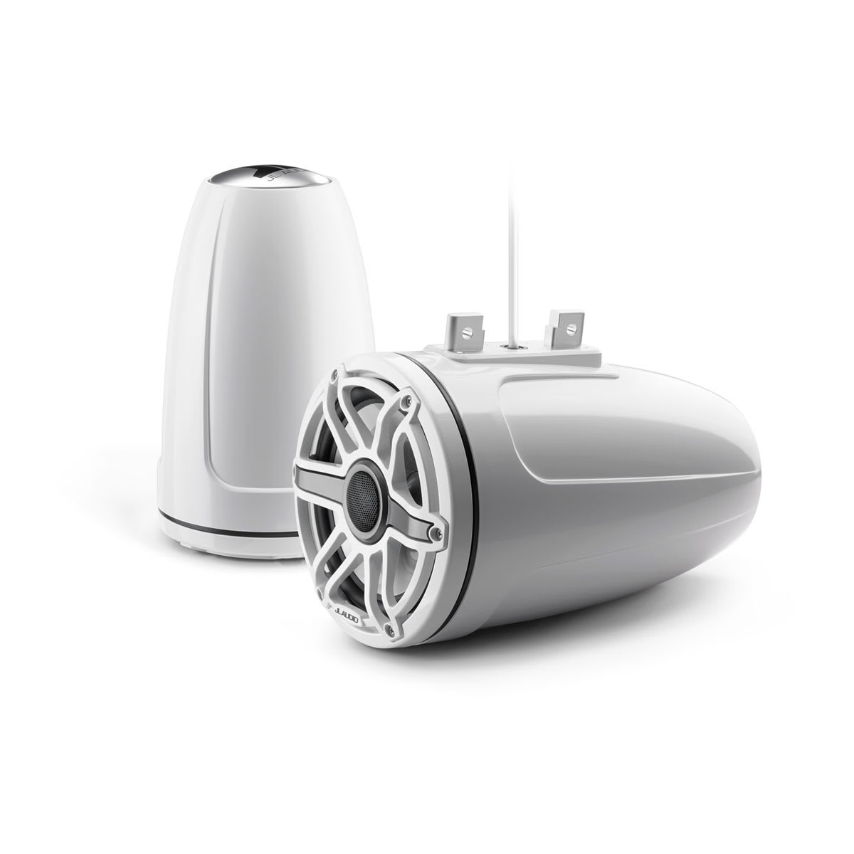 JL Audio® M6 Enclosed Tower Speakers 7.7\" with White Sport Grille (M6-770ETXv3-Gw-S-GwGw)