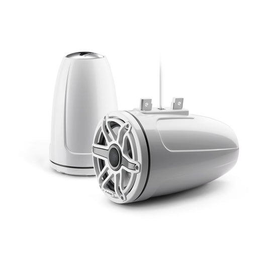 JL Audio® M6 Enclosed Tower Speakers 7.7\" with White Sport Grille (M6-770ETXv3-Gw-S-GwGw)