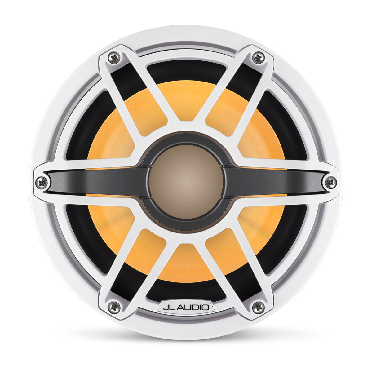 JL Audio® M6 Marine Subwoofer 8\" LED and White Sport Grille (M6-8IB-S-GwGw-i-4)
