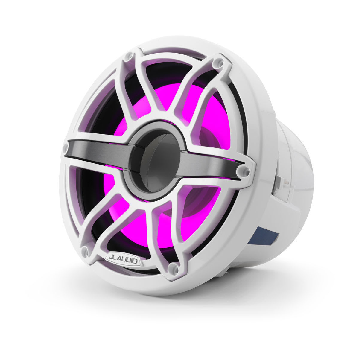 JL Audio® M6 Marine Subwoofer 8\" LED and White Sport Grille (M6-8IB-S-GwGw-i-4)