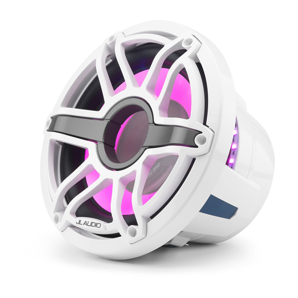 JL Audio® M6 Marine Subwoofer 10\" with LED and White Sport Grille (M6-10IB-S-GwGw-i-4)