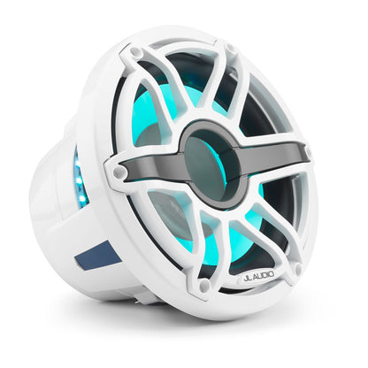 JL Audio® M6 Marine Subwoofer 10\" with LED and White Sport Grille (M6-10W-S-GwGw-i-4)