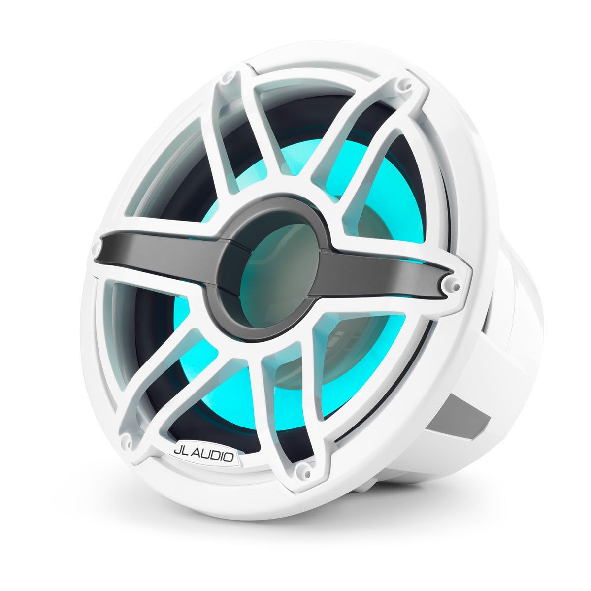 JL Audio® M7 Marine Subwoofer 12\" with LED and  White Sport Grille (M7-12IB-S-GwGw-i-4)