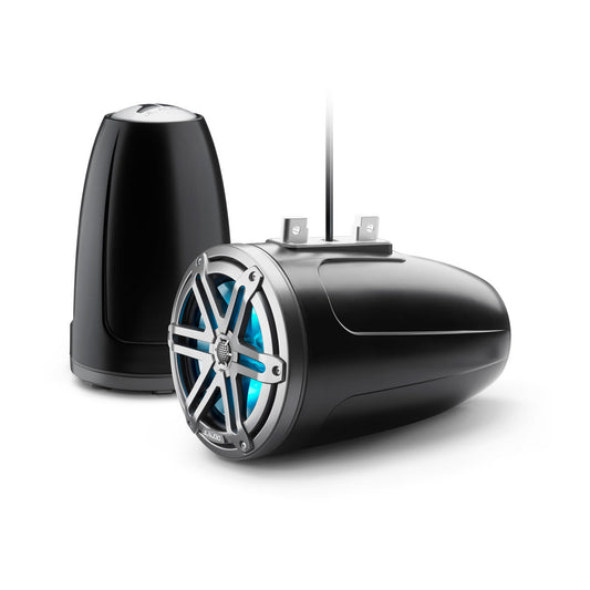 JL Audio® M3 Enclosed Tower Speakers 7.7\" with LED and Gray Sport Grille (M3-770ETXv3-Sb-S-Gm-i)