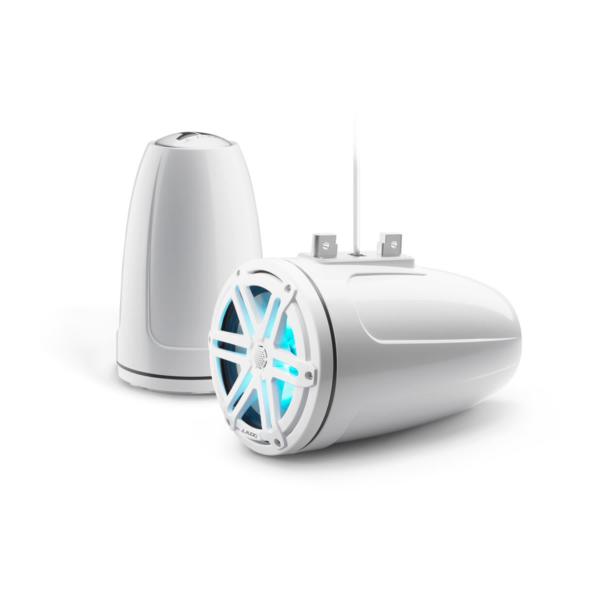 JL Audio® M3 Enclosed Tower Speakers 7.7\" with LED and White Sport Grille (M3-770ETXv3-Gw-S-Gw-i)