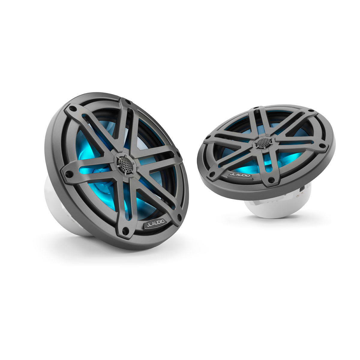 JL Audio® M3 Marine Speakers 7.7\" with LED and  Gray Sport Grille (M3-770X-S-Gm-i)