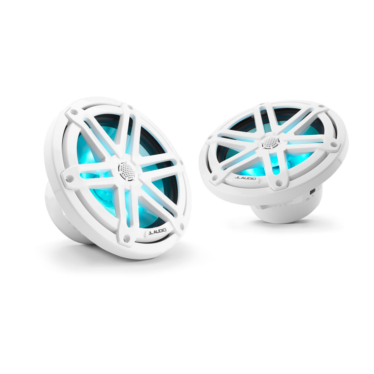 JL Audio® M3 Marine Speakers 7.7\" with LED and  White Sport Grille (M3-770X-S-Gw-i)