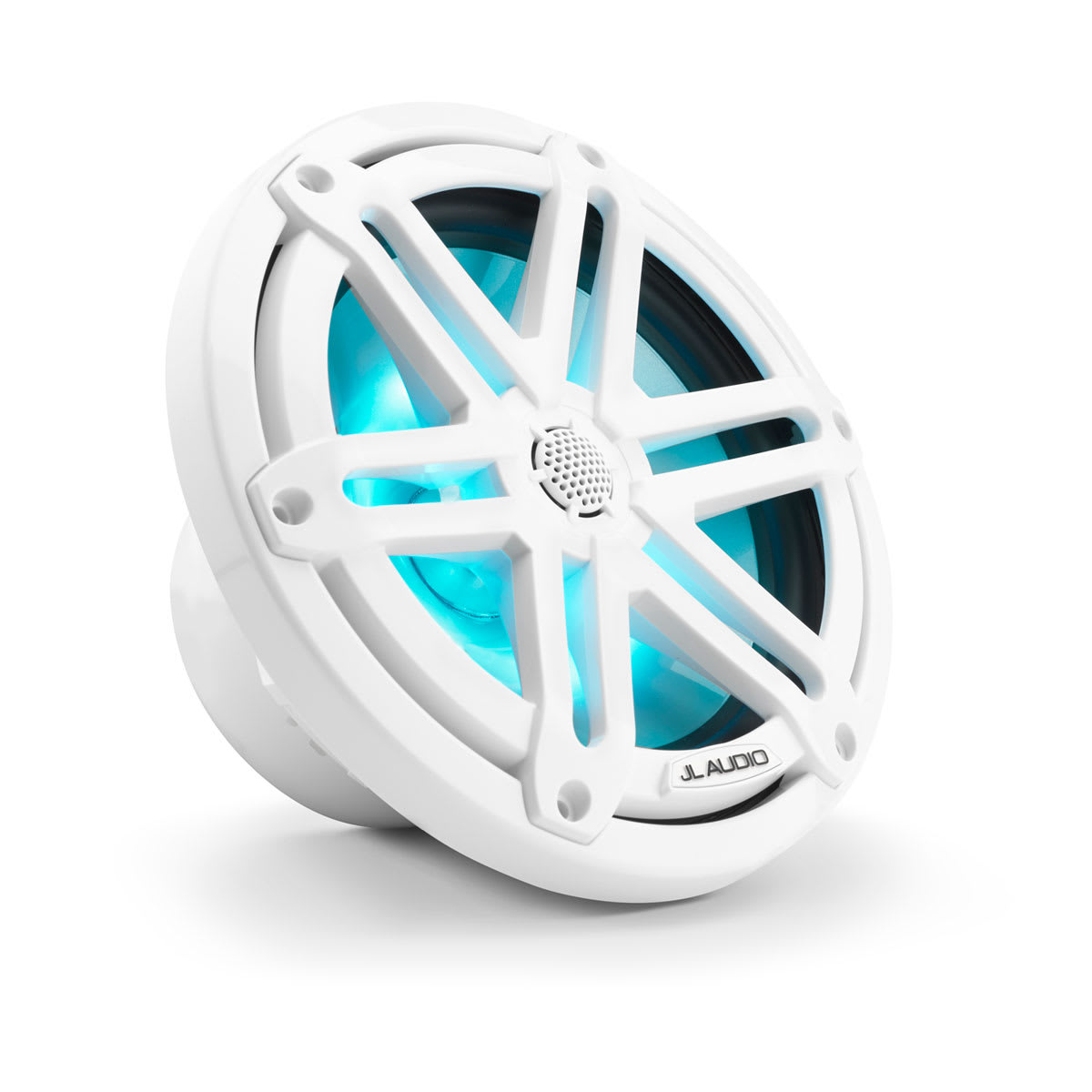 JL Audio® M3 Marine Speakers 7.7\" with LED and  White Sport Grille (M3-770X-S-Gw-i)