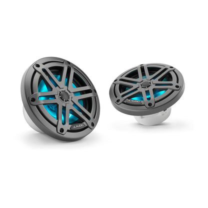 JL Audio® M3 Marine Speakers 6.5\" with LED and  Gray Sport Grille (M3-650X-S-Gm-i)