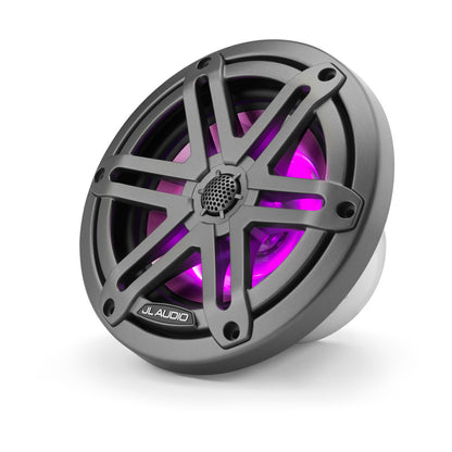 JL Audio® M3 Marine Speakers 6.5\" with LED and  Gray Sport Grille (M3-650X-S-Gm-i)