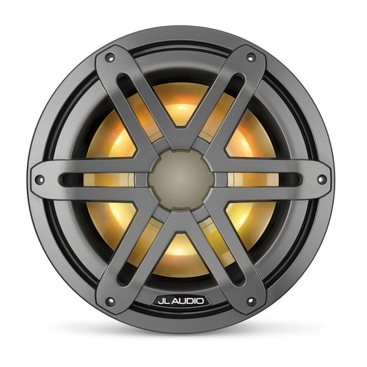 JL Audio® M3 Marine Subwoofer 10\" with LED and Gray Sport Grille (M3-10IB-S-Gm-i-4)