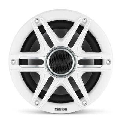 Clarion® CMSP Marine Speakers 6.5\" with White  and Gray Sport Grille (CMSP-651-SWG)