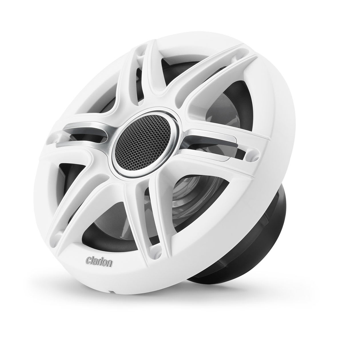 Clarion® CMSP Marine Speakers 6.5\" with White  and Gray Sport Grille (CMSP-651-SWG)