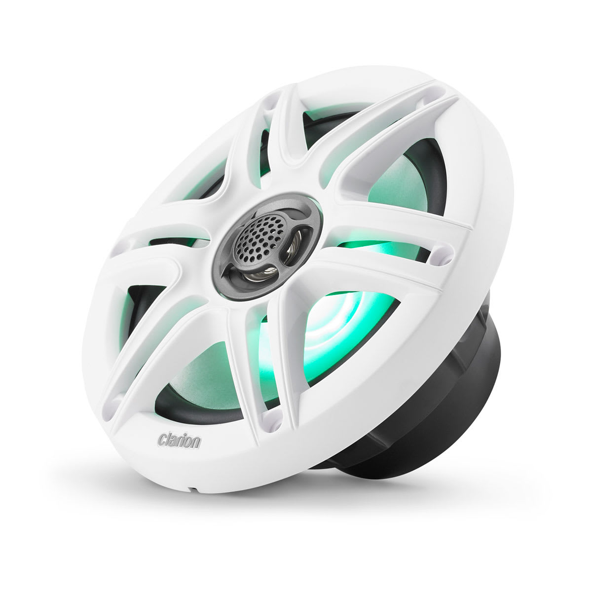 Clarion® Marine CMS Speakers 6.5\" with LED and White and Black Sport Grille (CMS-651RGB-SWB)