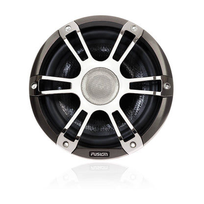 Fusion® Signature Series 3 Marine Speakers 7.7\" 280 Watt Coaxial Sports Chrome Marine Speakers (Pair) with CRGBW LED Lighting