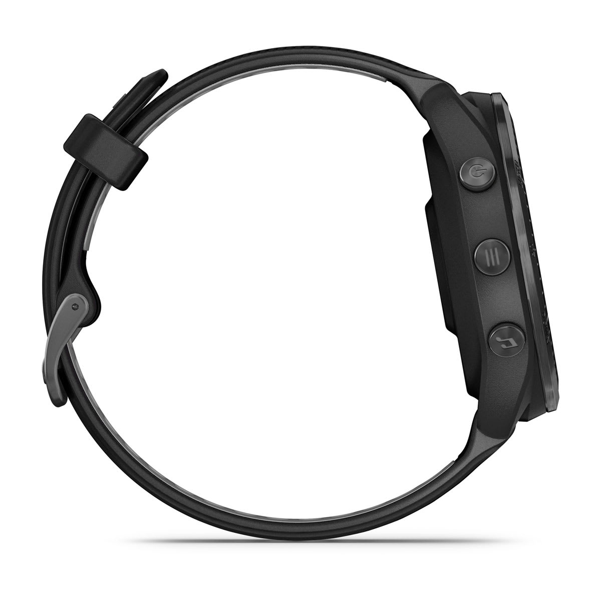 Forerunner® 965 Carbon Gray DLC Titanium Bezel with Black Case and Black/Powder Gray Silicone Band