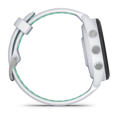 Forerunner® 265S Black Bezel with Whitestone Case and Whitestone/Neo Tropic Silicone Band