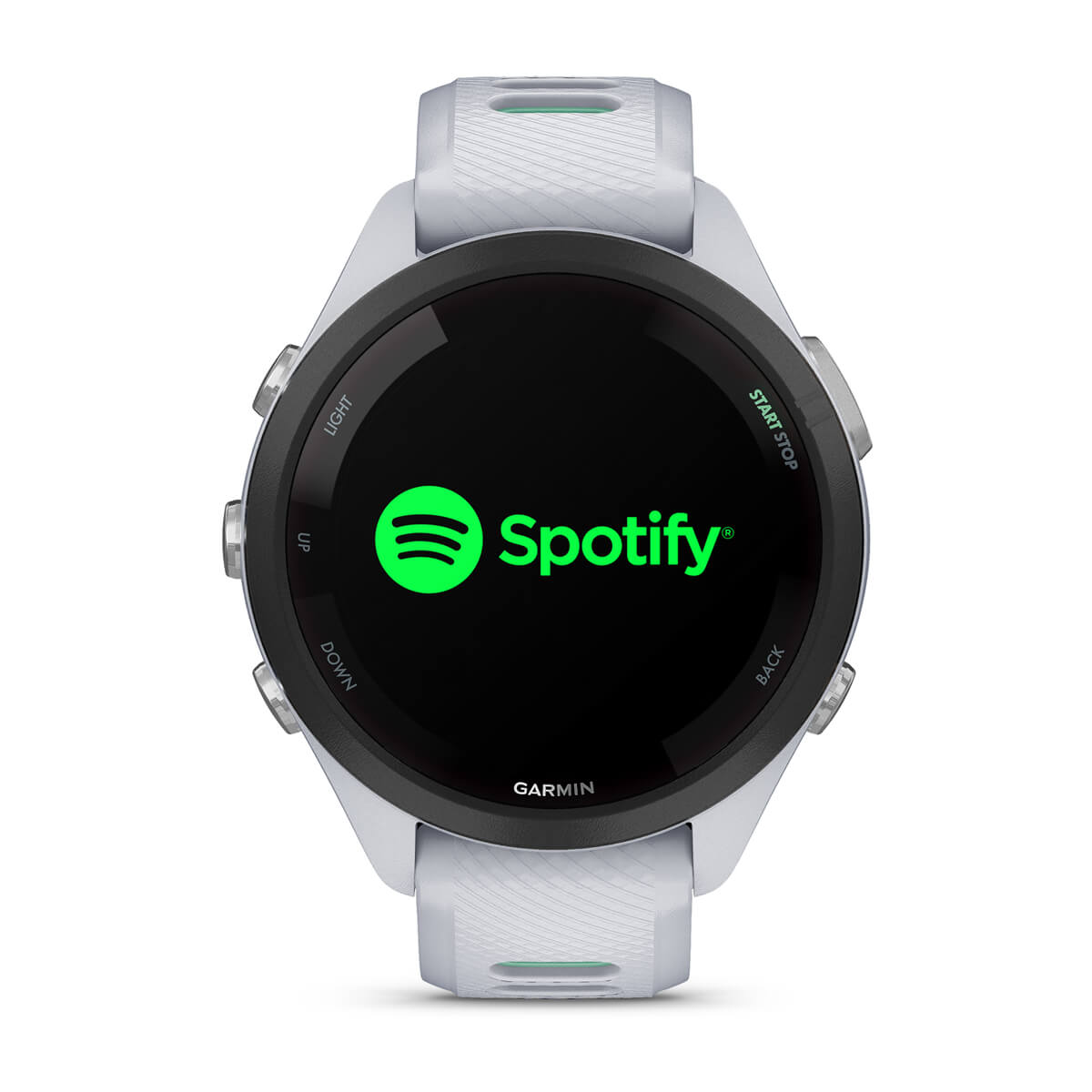 Forerunner® 265S Black Bezel with Whitestone Case and Whitestone/Neo Tropic Silicone Band