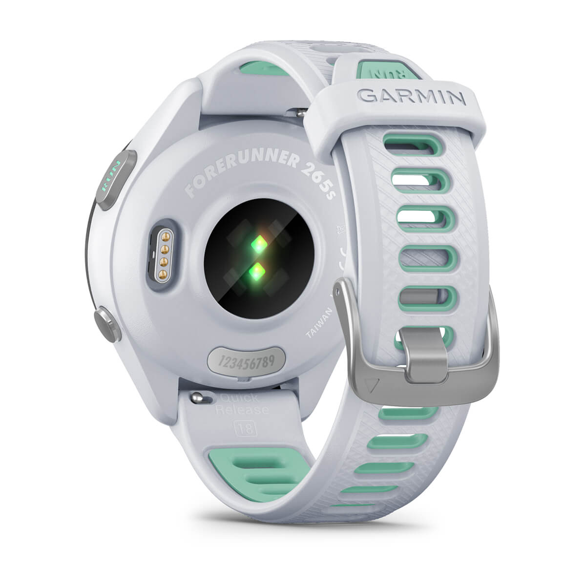 Forerunner® 265S Black Bezel with Whitestone Case and Whitestone/Neo Tropic Silicone Band