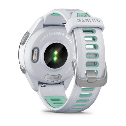 Forerunner® 265S Black Bezel with Whitestone Case and Whitestone/Neo Tropic Silicone Band