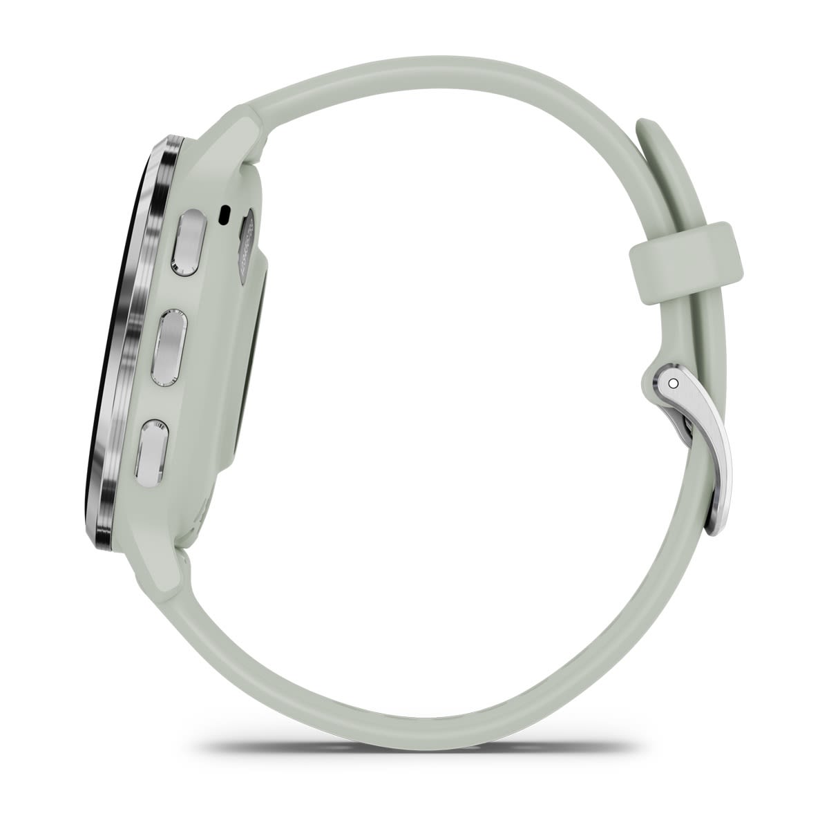 Venu® 3S Silver Stainless Steel Bezel with Sage Gray Case and Silicone Band